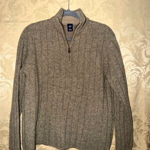 GAP Men's Zip-Up Gray Sweater